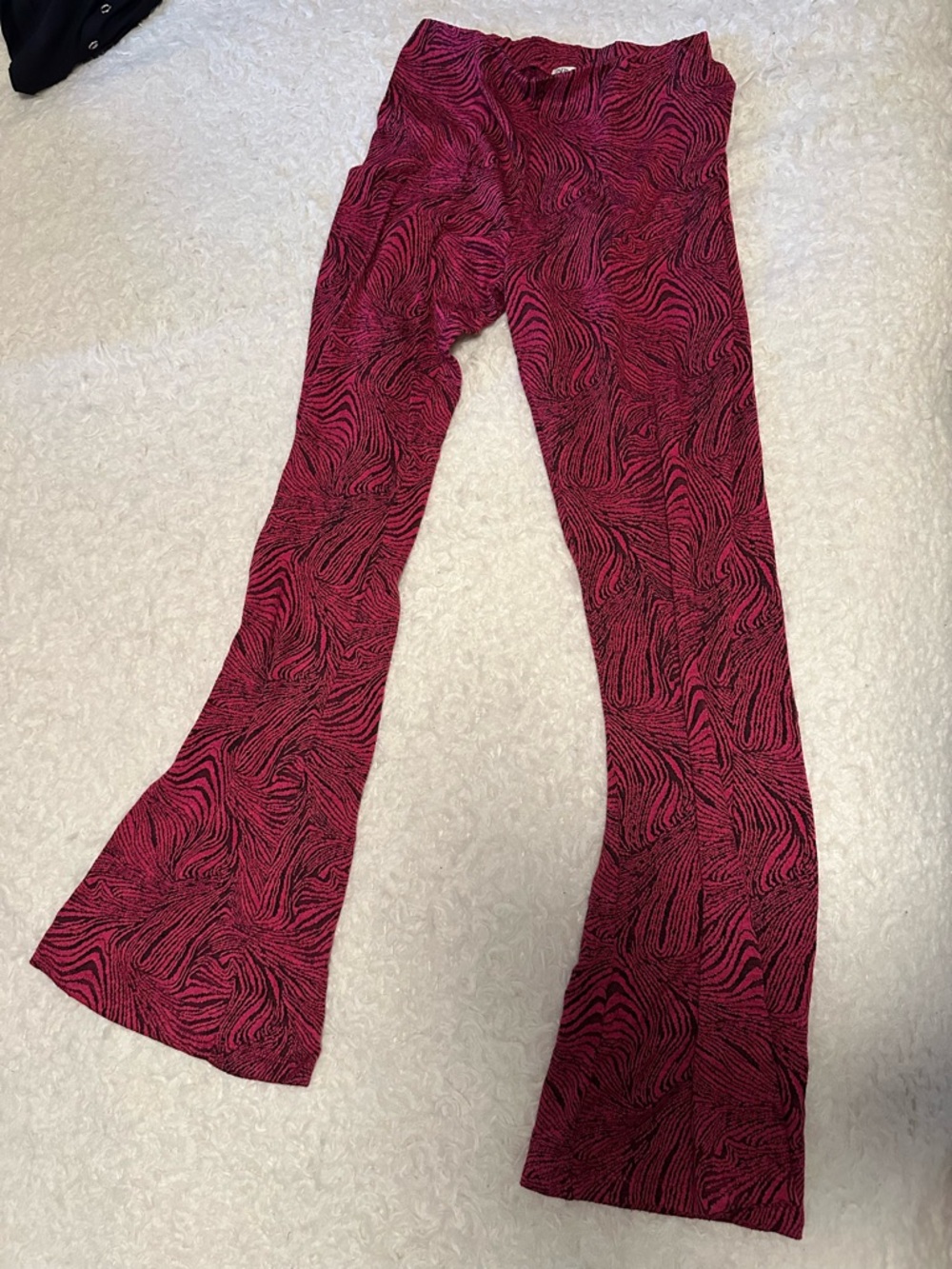 Zara Hot Pink and Black Zebra-Striped Knit Top